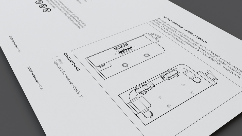 Sentinel Jetflush Rapid Multi-language Installation Guide Illustrations and Layout