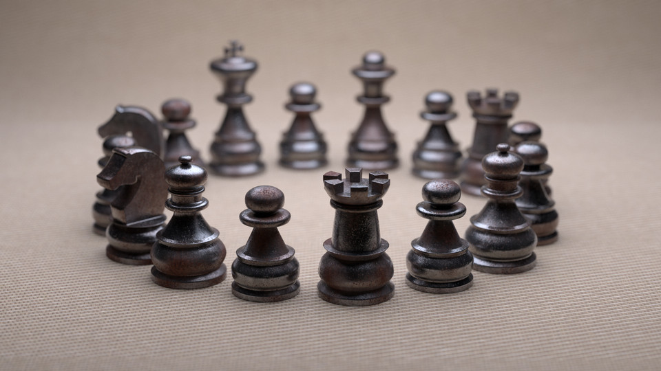 Chess Pieces Close-up Render
