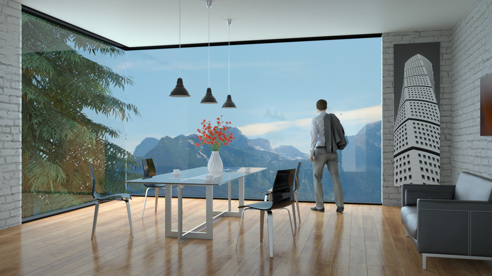 Dining Room with View Archviz Render