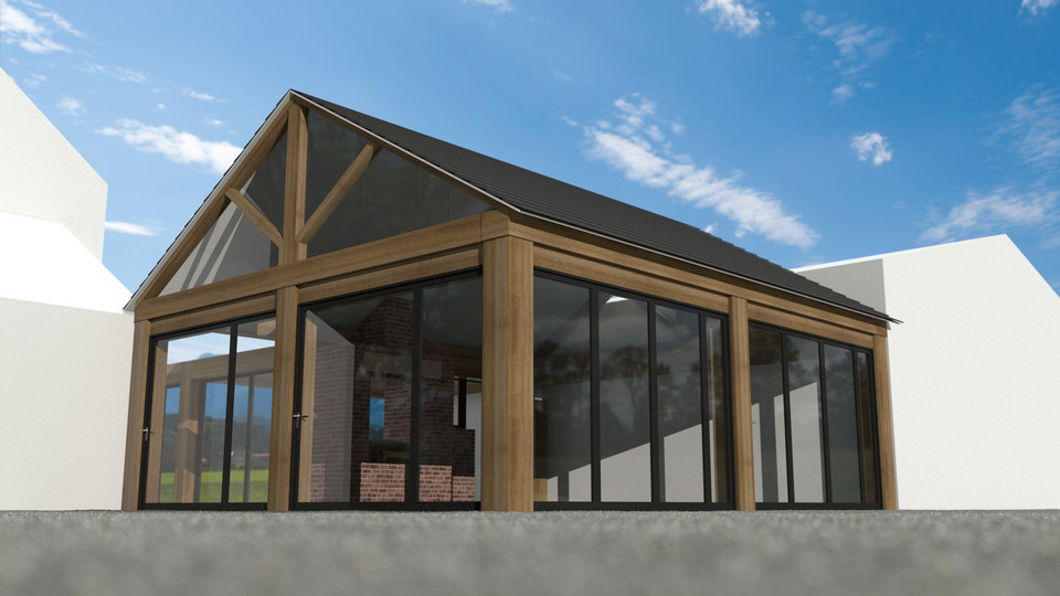 Garden Room Extension Archviz Render